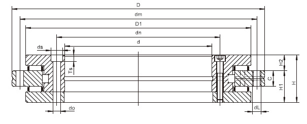 YRT转台轴承结构图